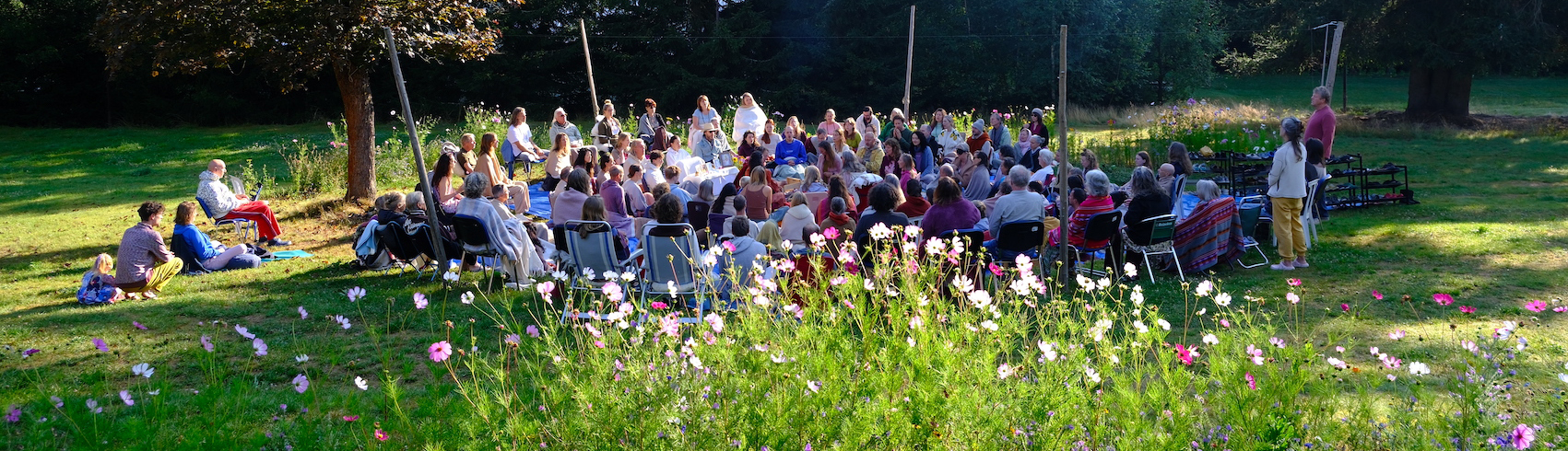 Online satsang vanuit Trimurti